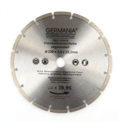 Diamanttrennscheibe 230 X 2,6 Mm Segmentiert