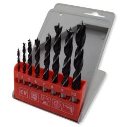 Holzbohrersatz 8tlg. 3-10mm Holzbohrer Set Spiralbohrer Holz Bohrer Zentrierbohrer