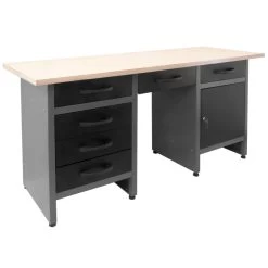 GERMANIA Werkbank Mit 6 Schubladen Und Holz-Arbeitsplatte