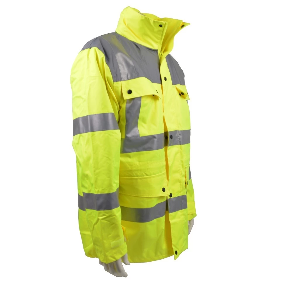 Warnschutzparka Gr.M Gelb Polyester Reflexstreifen 4 Warnschutzparka Gr.M Gelb Polyester Reflexstreifen – Bild 2