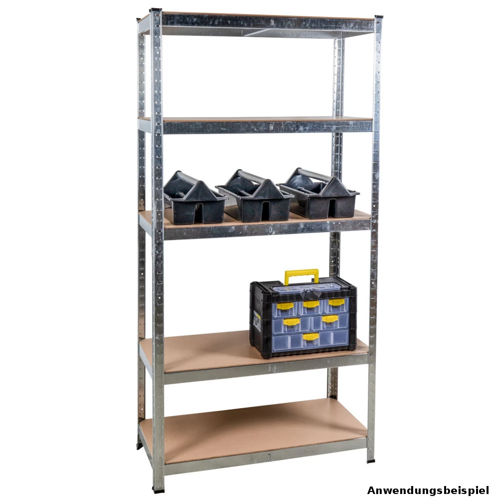 Schwerlastregal Steckbar Aus Stahl Für 875 Kg Mit MDF Böden 3 Schwerlastregal Steckbar Aus Stahl Für 875 Kg Mit MDF Böden