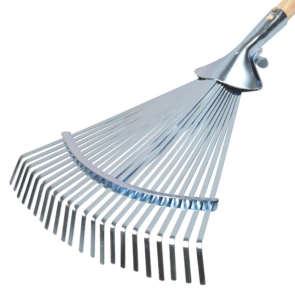 Laubbesen Verstellbar 22 Zinken Aus Stahl 4 Laubbesen Verstellbar 22 Zinken Aus Stahl – Bild 2