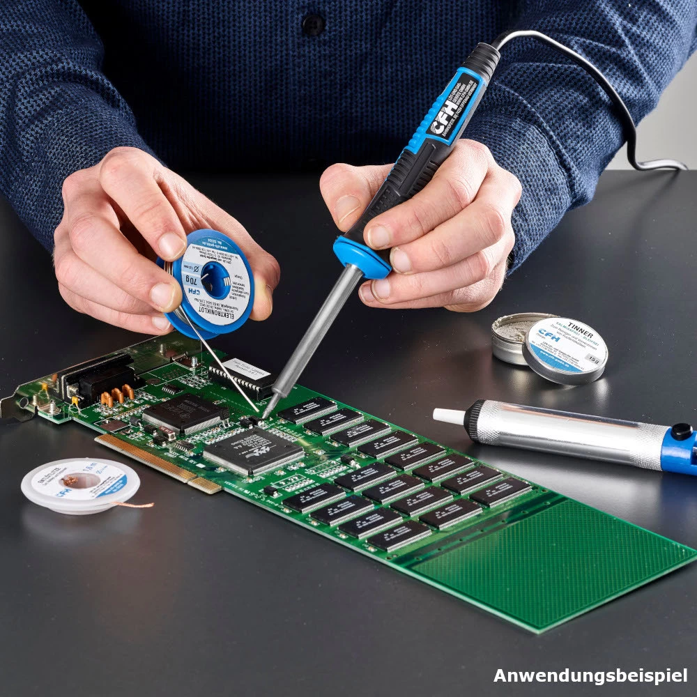 CFH Elektrolötkolben E15 15 W Bleistiftform Mit Sicherheitsablegeständer 4 CFH Elektrolötkolben E15 15 W Bleistiftform Mit Sicherheitsablegeständer – Bild 2