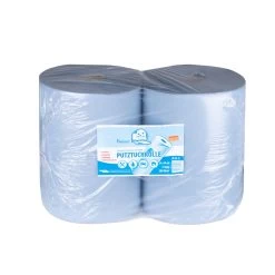 Putztuchrolle 2-lagig 33x36 Cm 500 Blatt 2er Pack In Blau
