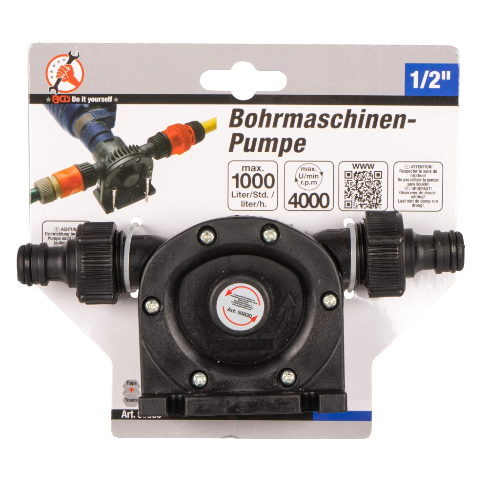 BGS Bohrmaschinen Pumpe 1/2" Anschluß 1000L/h 5 BGS Bohrmaschinen Pumpe 1/2" Anschluß 1000L/h – Bild 3