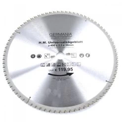 HM Multi Sägeblatt 400x30mm 80Zähne Universal Alu Holz Kunststoff Kreissägeblatt