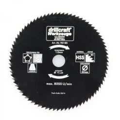 HSS Kreissägeblatt 80mm 80Zähne Mini Sägeblatt Holz Kunststoffe Handkreissäge