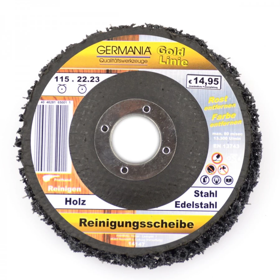 Reinigungsscheibe 115 X 22,23 Holz Edelstahl Stahl 3 Reinigungsscheibe 115 X 22,23 Holz Edelstahl Stahl