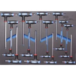 BGS Werkstattwageneinlage 3/3 Mit 18-teiligen T-Griff Schraubendreher-Satz