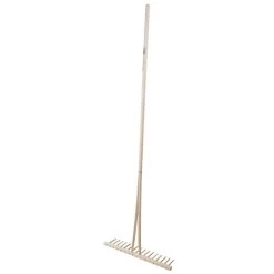 Heurechen Aus Buchenholz 160 Cm Mit 16 Zähnen Und Zweigeteiltem Stiel