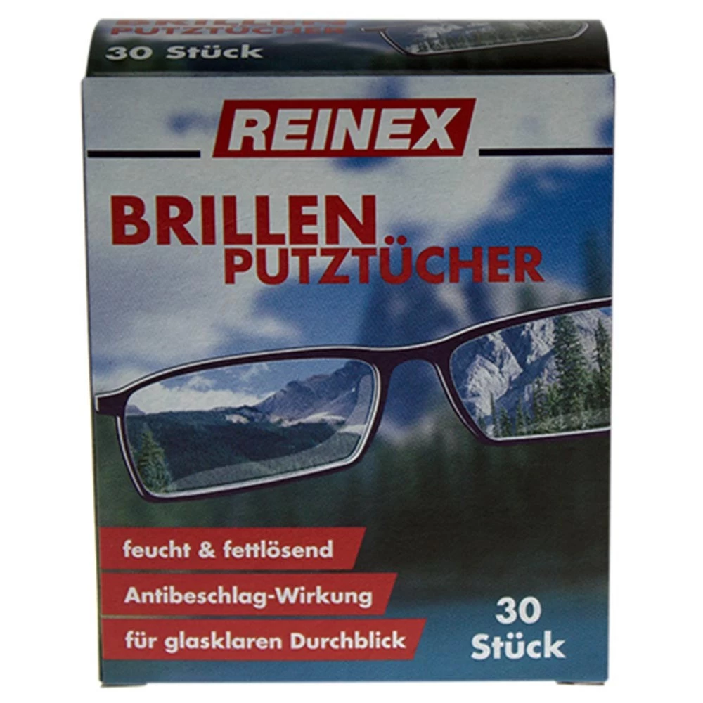 Reinex 30 Stück Feuchte Brillenputztücher 3 Reinex 30 Stück Feuchte Brillenputztücher