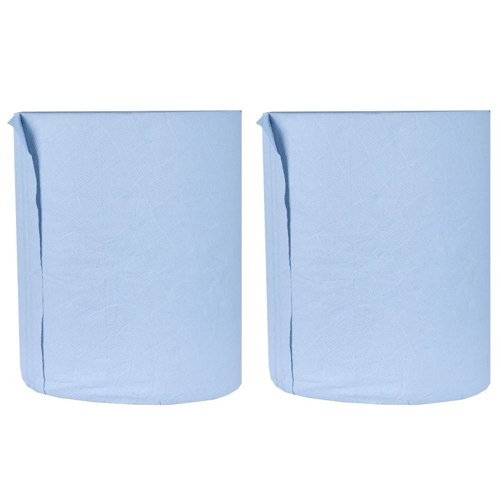 Putztuchrolle 2-lagig 33x36 Cm 500 Blatt 2er Pack In Blau 6 Putztuchrolle 2-lagig 33x36 Cm 500 Blatt 2er Pack In Blau – Bild 4