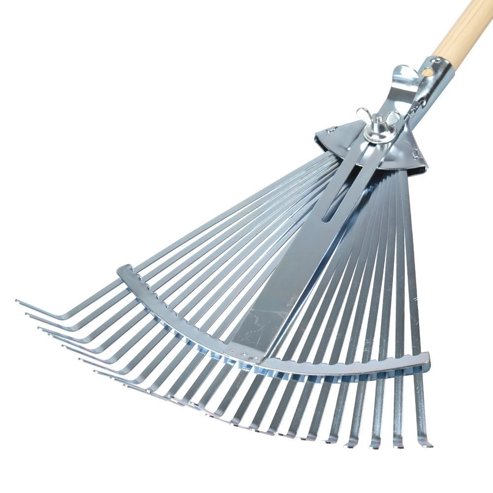 Laubbesen Verstellbar 22 Zinken Aus Stahl 5 Laubbesen Verstellbar 22 Zinken Aus Stahl – Bild 3